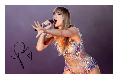 Taylor Swift signed Autogramm Fotodruck Autogramm Epochen Musik A4 Poster Tour