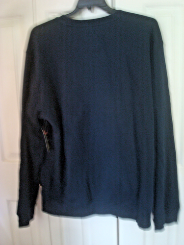 Sudadera Grande Para Hombre Artesano Cuello Redondo Talla XXL (2 XL) Azul Marino Nueva - Imagen 2 de 2