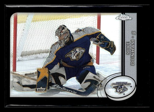 2002 Topps Chrome Black Refractor #110 Mike Dunham 037/100 Predators - 第 1/2 張圖片