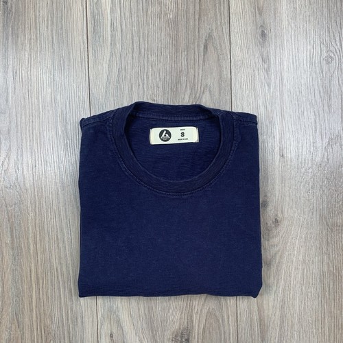 Mens Blue Cotton Crew Neck T-Shirt Made 