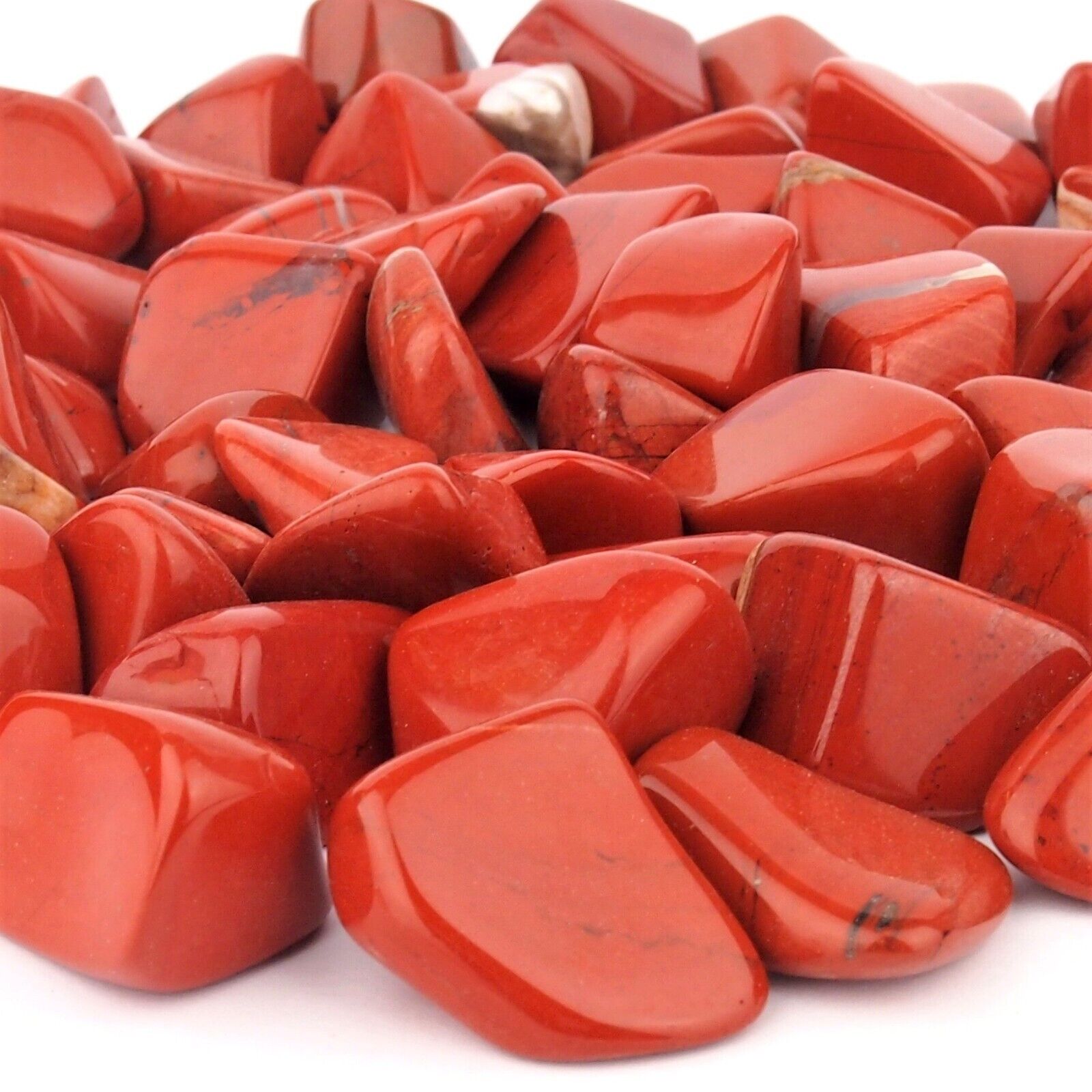 Jaspis rot Trommelsteine Ø ca. 20 - 30 mm AA - Qualität aus Brasilien