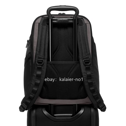 TUMI ALPHA BRAVO SEARCH 232789D Charcoal black Backpack Nylon Leather NEW - Picture 8 of 8