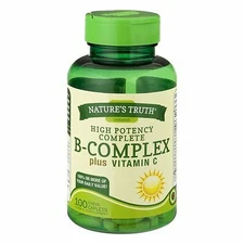 Nature's Truth High Potency Complete B-Complex Plus Vitamin C 100 Coated Caplets