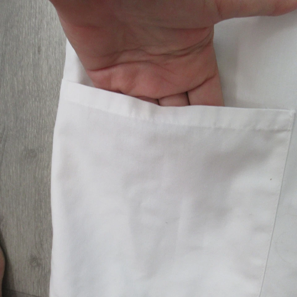 Meta Lab Coat Women 8 White Medical Jacket Pockets Button Front Blazer Style - Image 4 of 4