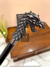 Victorian antique dragon head handle wooden cane walking working stick new gift