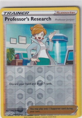 Pokemon Shining Fates Nr. 60/72 Professor's Research Reverse Holo englisch