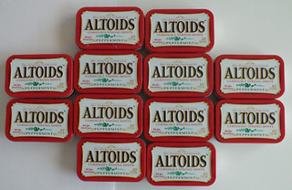 Lot of 12 Empty Peppermint Altoids Tins 1.76 oz. many uses Clean