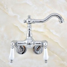 Chrome Brass Kitchen Faucet Bathroom Sink Mixer Tap Adjusts From 3-3/8" sqg204