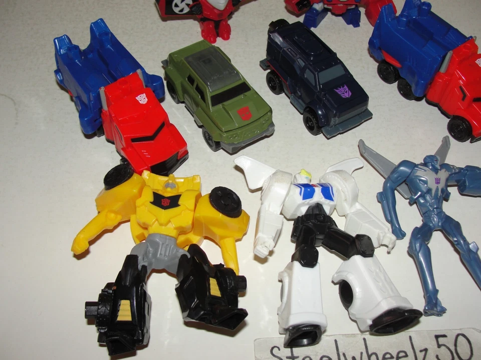 McDonalds Transformers 11 Figure Lot 2012 2016 Optimus Prime Bumblebee Windblade - Image 3 of 4