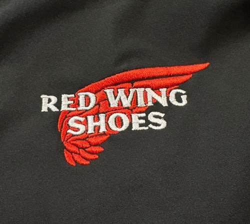 ZAPATOS ALA ROJA Logotipo Trasero Para Hombre L Grande Negro Softshell Forrado Vellón Chaleco - Imagen 2 de 5