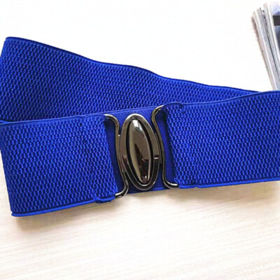 Cintura Elasticizzata Donna Vita Elasticizzata – Fibbia Larga, Multicolore, Stretch, Prodotta In Cina