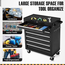 7-Drawer Tool Chest withWheels,RepairShopGarage,Tool Cabinet Tool Cart with Key