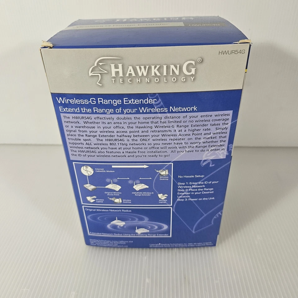 Extensor de alcance inalámbrico Hawking Technology-G NUEVO Foto 4 de 4