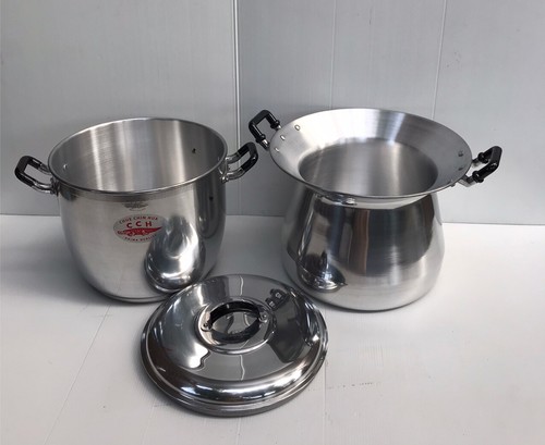 Thai Traditional Crocodile Brand Aluminum Cookware Vintage Steamer Pot Size 24cm - Picture 4 of 17
