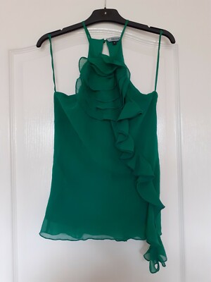 Red Herring - never worn - Green ruffled top