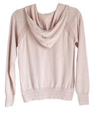 Athleta sz XS "Evergreen" soft knit pullover hoodie sweater pretty light peach
