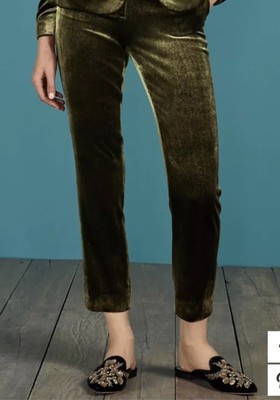 Boden Vera Silk Velvet Trousers UK12 