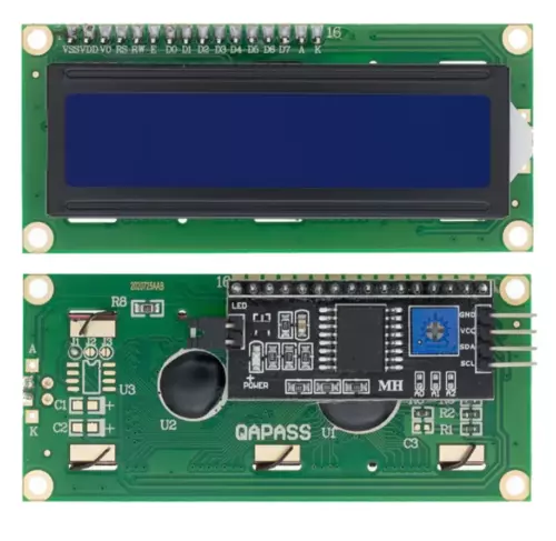 LCD1602 I2C Display blue verlötet 1,5 zoll I2C/IIC Arduino Pi