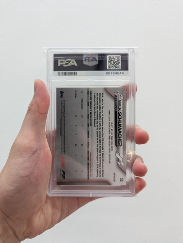 2020 Topps Chrome F1 Formula 1 MICK SCHUMACHER Refractor Rookie Prema PSA 10 - Picture 2 of 2
