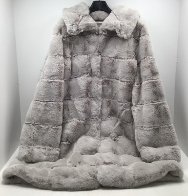 Donna Salyers Coat Dove Faux Fur Tres Chic Mink Stroller Coat Size 2X