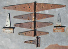 PRIMITIVE BARN STRAP HINGE LOT FARMHOUSE VINTAGE FARM GATE DOOR DECOR ANTIQUE — photo 1
