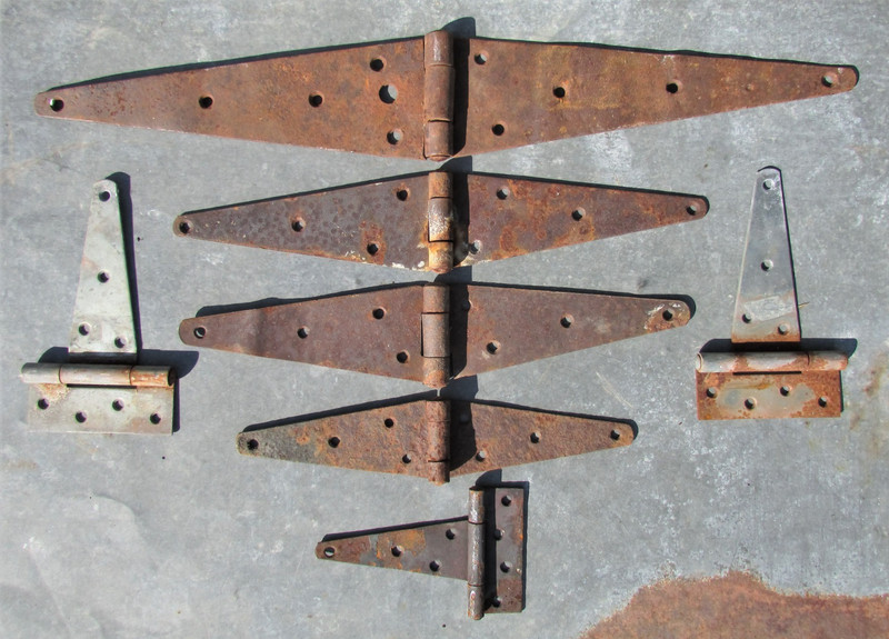 PRIMITIVE BARN STRAP HINGE LOT FARMHOUSE VINTAGE FARM GATE DOOR DECOR ANTIQUE