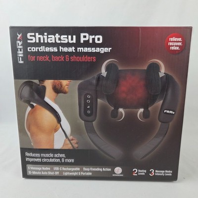 New FitRx Shiatsu Pro Shiatsu Back, Shoulder, Neck Cordless Heated Massager