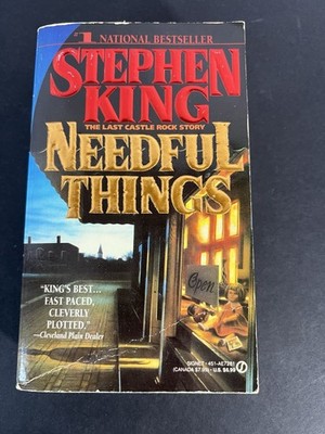 Needful Things Stephen King 1992 First Signet Printing Paperback
