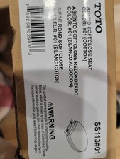 Toto SS113 01 SoftClose Round Closed-Front Toilet Seat w/Lid,Cotton White New