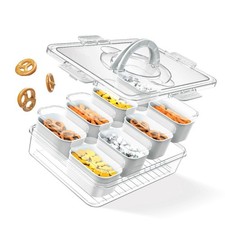 8-Compartment Snackle Box Charcuterie & Snack Container Divided