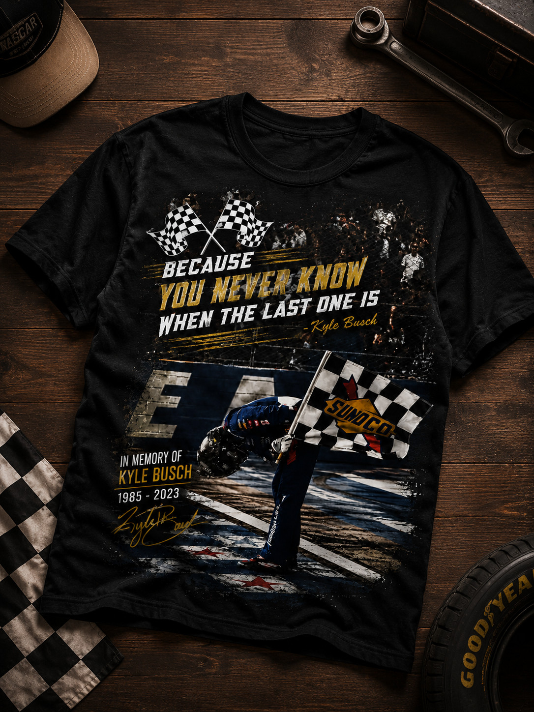 Kyle Busch Tribute TShirt, Rowdy Legend Memorial Tee, RIP Rowdy Shirt