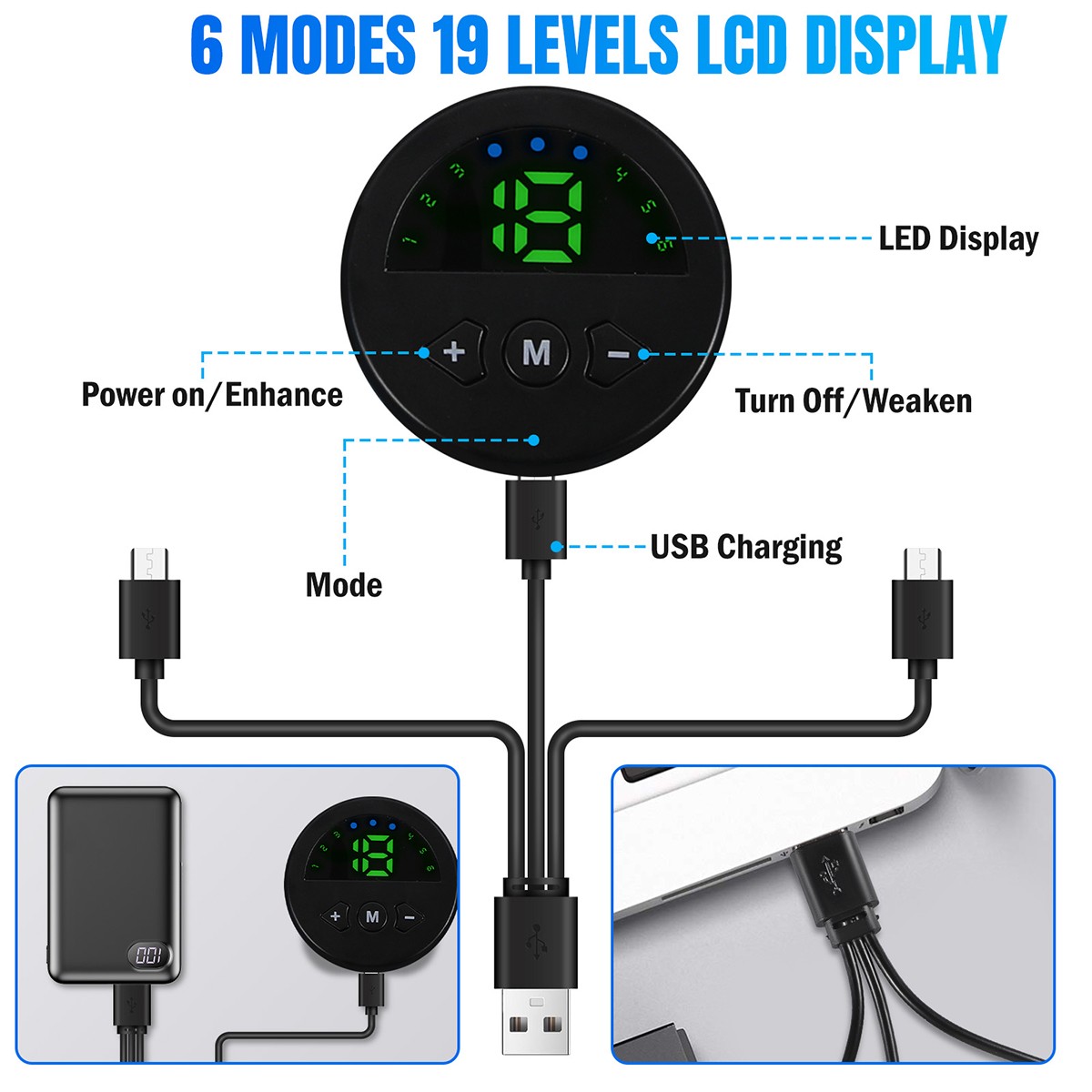 Abdominal Muscle Toning Trainer ABS Stimulator Toner Fitness Binder Gym Belt USB