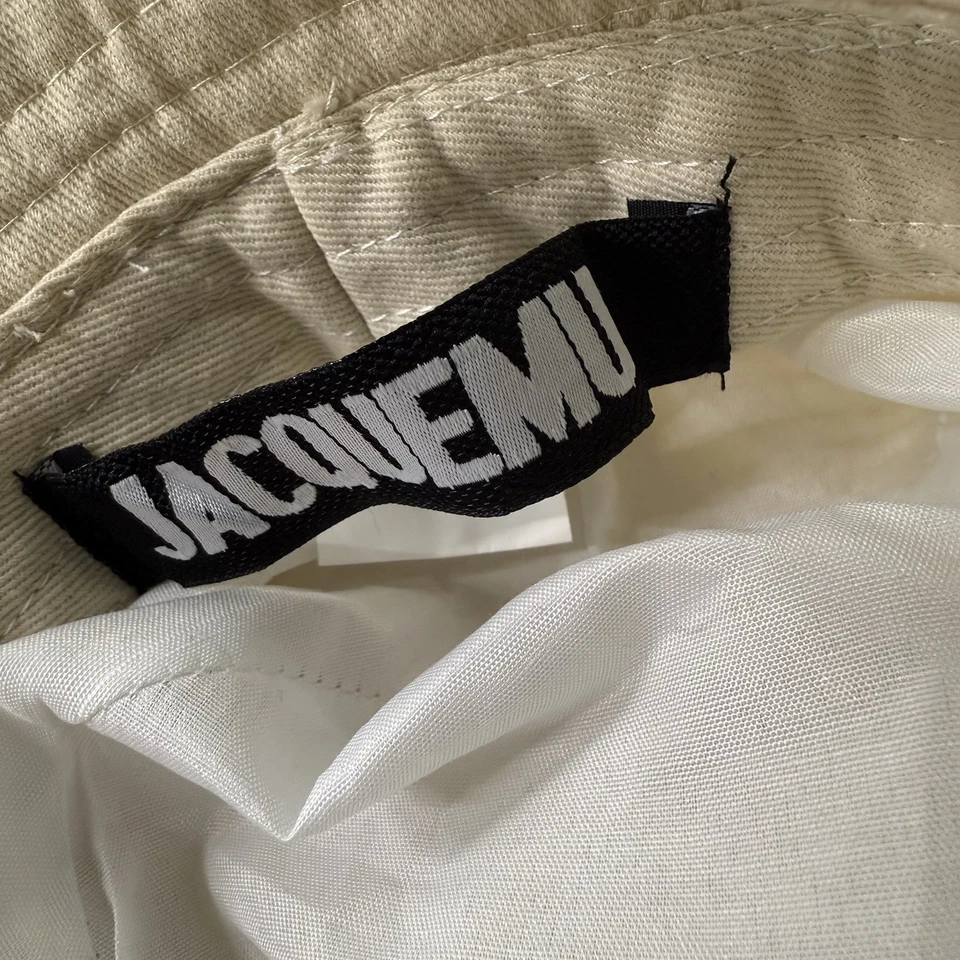 Chapéu balde Jacquemus le Bob Artichaut branco 100% algodão pequeno - Imagem 4 de 4