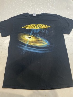 Boston 2015 Tour T Shirt Black Medium Classic Rock Rocking Roll HOF Member  65 