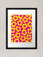 Iconic Retro Scandinavian Flowers i Framed Wall Art Poster Canvas Print Picture