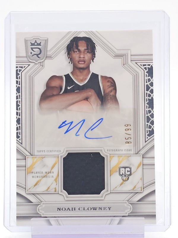 NOAH CLOWNEY 2023-24 TOPPS ROYALTY RPA ROOKIE PATCH AUTO /99 #RA-NC NETS Q7262