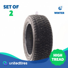 Set Of 2 Used 25555r18 Bridgestone Blizzak Dm-v2 109t - 9.532