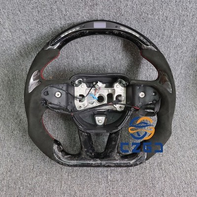 LED Carbon Fiber Steering Wheel For Dodge Charger Scat PACK SRT HELLCAT 15-24