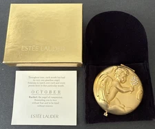 Estee Lauder Powder Compact  Angel of Compassion Barbiel October w/ Box & Card