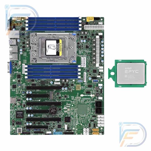 AMD EPYC 7402P 24C 48T CPU + Supermicro H11SSL-i SP3 DDR4 Server Motherboard