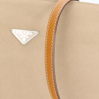 Prada triangular logo plate leather messenger bus… - image 4