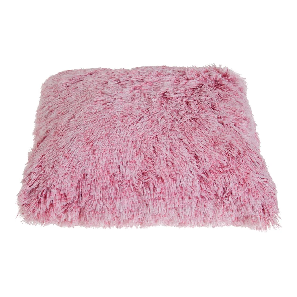 Set of 1/2/4 Faux Fur Plush Decorative Throw Pillow Cushions Tie-dyed 18x18 inch - Image 4 of 4