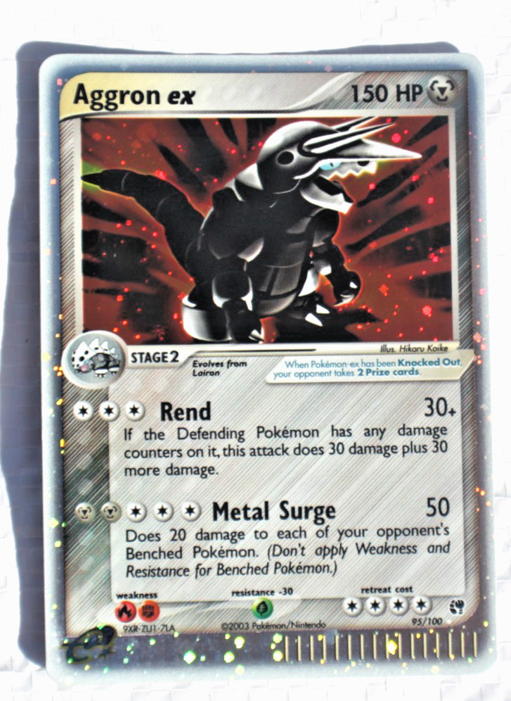 Aggron ex 95/100 EX Sandstorm Holo Pokemon TCG
