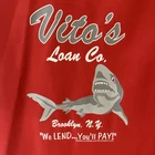 Hilton Mens Retro Bowling Shirt Red Black Colorblock  XXL 2XL Vito's Loan Shark