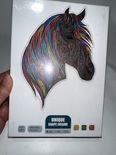 Wooden Jigsaw Puzzle Unique Shapes Difficulty Level: Size A5, Horse