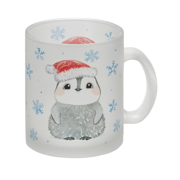 Pinguin Mit WeihnachtsmüTze Glas Tasse-image