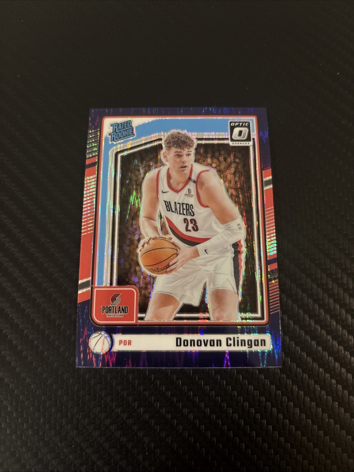 2024-25 Panini Donruss Optic - Donovan Clingan #272 Purple Shock Prizm (RC)