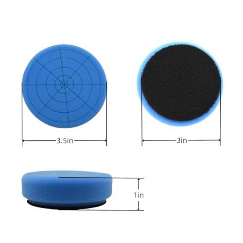 5Pcs 3Inch Buffing Sponge Pads Kit for Buffer Polisher, Cutting, 5Pcs (3 INCH)