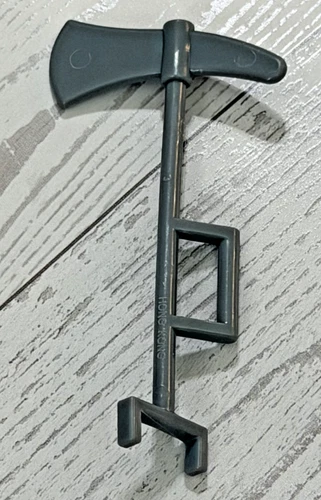 Vtg MOTU Snout Spout AXE ax original 1986 Mexico silver weapon accessory part