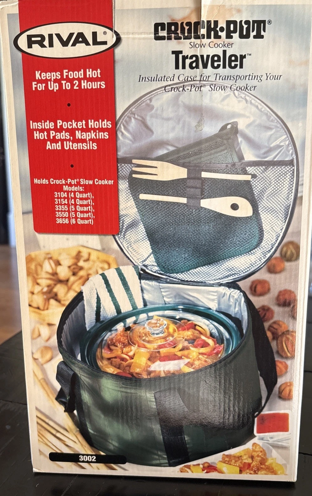Crock Pot Travel Bag for 4 -7 Quart Slow Cookers, Green Thermal Bag New Open Box